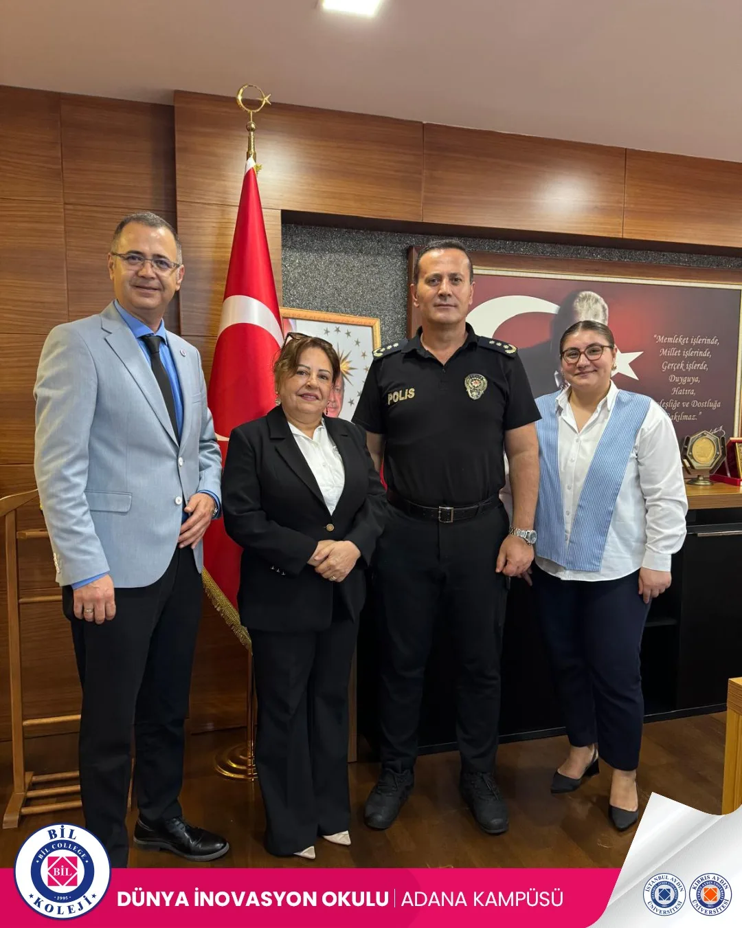 SEYHAN İLÇE EMNİYET MÜDÜRÜ SAYIN ALPER YÜKSEL'E NEZAKET ZİYARETİ.
