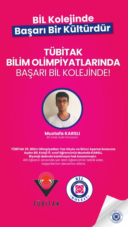TÜBİTAK Bilim Olimpiyatlarında Başarı Bil Kolejinde!