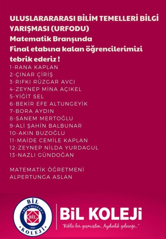 ULUSLARARASI BİLİM TEMELLERİ BİLGİ YARIŞMASI (URFODU)