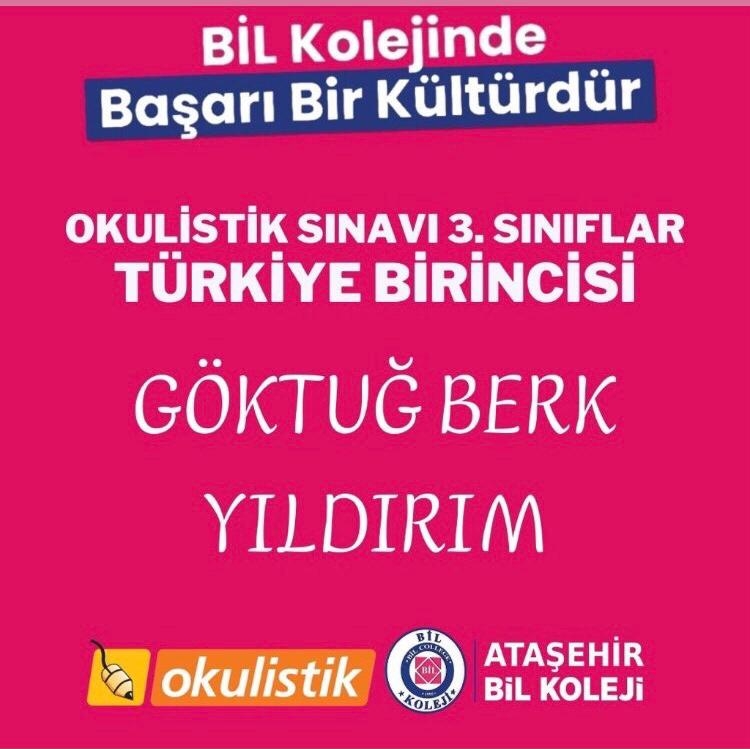 OKULİSTİK SINAVI 3. SINIFLAR TÜRKİYE 1.Sİ