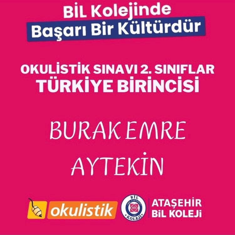 OKULİSTİK SINAVI 2. SINIFLAR TÜRKİYE 1.Sİ