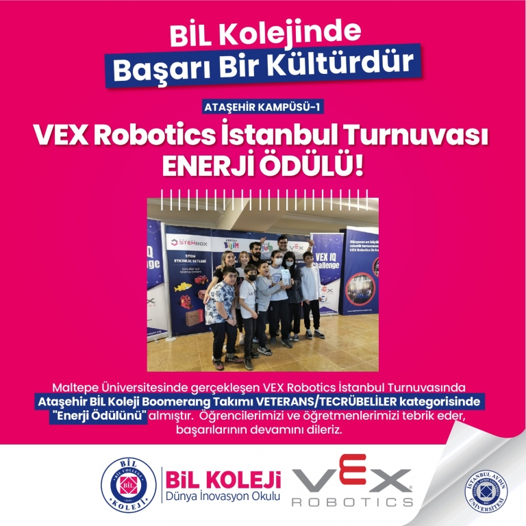 ULUSLARARASI VEX ROBOTICS ENERJİ ÖDÜLÜ