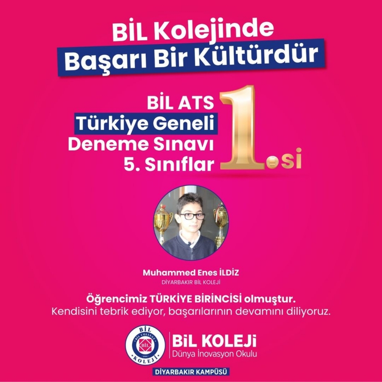 BİL ATS, 5. SINIFLARDA TÜRKİYE 1. LİĞİ