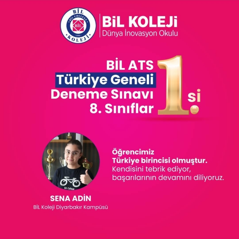 BİL ATS, 8. SINIFLARDA TÜRKİYE 1. LİĞİ