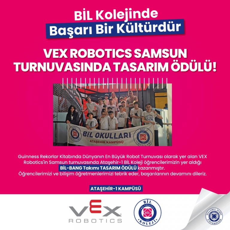 ULUSLARARASI VEX ROBOTICS TASARIM ÖDÜLÜ