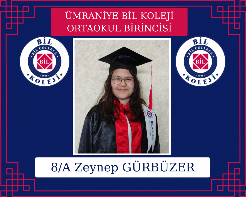 Ortaokul Okul Birincimiz Zeynep GÜRBÜZER