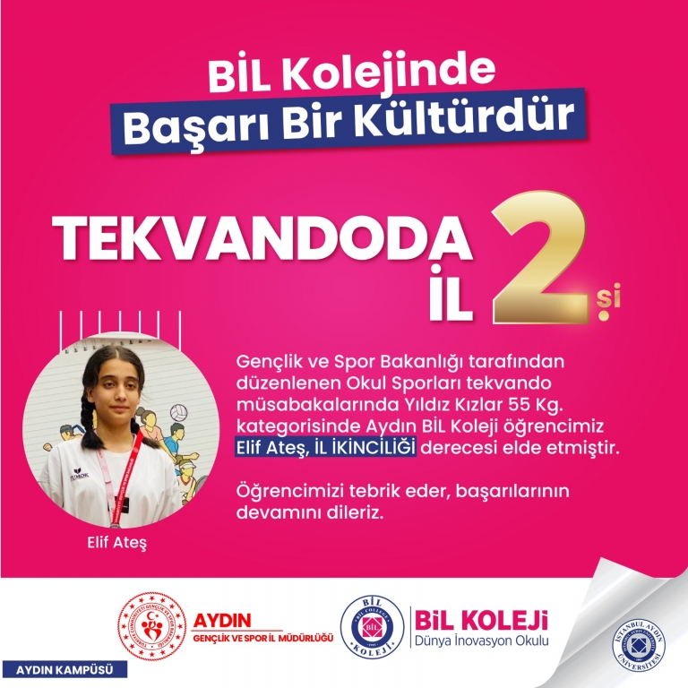 Tekvandoda Aydın İl İkinciliği