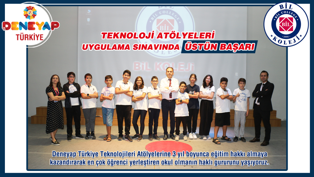 Deneyap Türkiye Teknolojileri Atölyelerine 3 yıl boyunca eğitim hakkı almaya kazandırarak en çok öğrenci yerleştiren okul olmanın haklı gururunu yaşıyoruz.