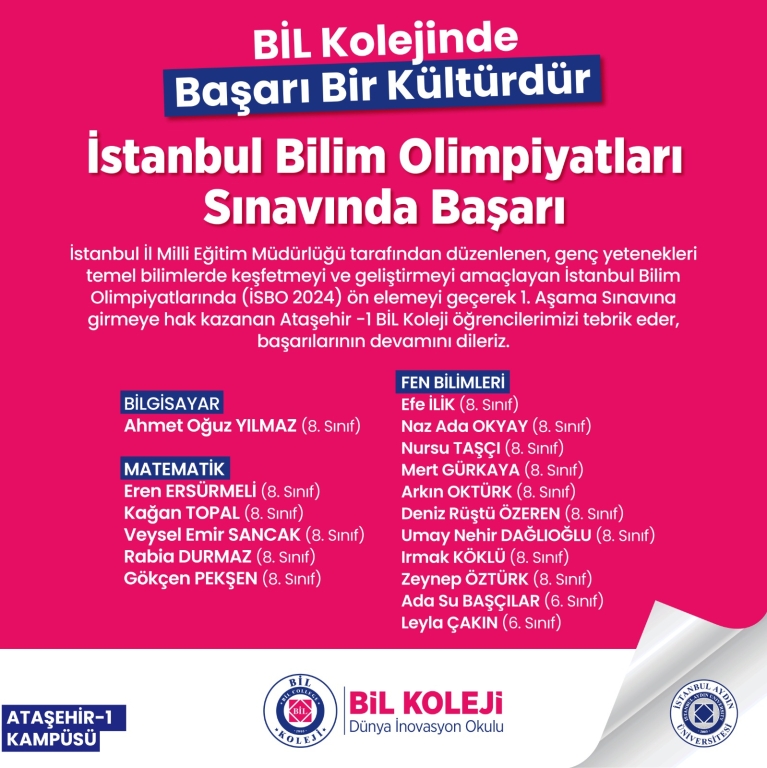 İSBO BİLİM OLİMPİYATLARI