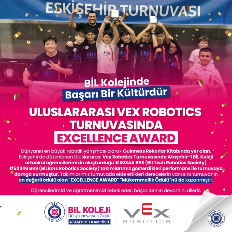 ULUSLARARASI VEX ROBOTICS TURNUVASI