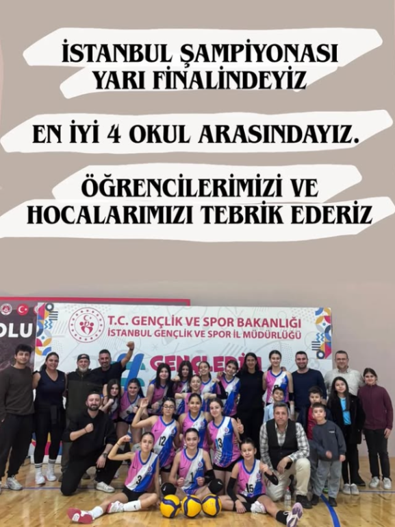 İstanbul 4.’sü Pendik BİL Koleji Kız Voleybol Takımımız!