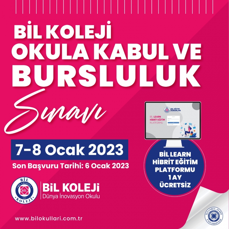 BİL KOLEJİ OKUL KABUL VE BURSLULUK SINAVI