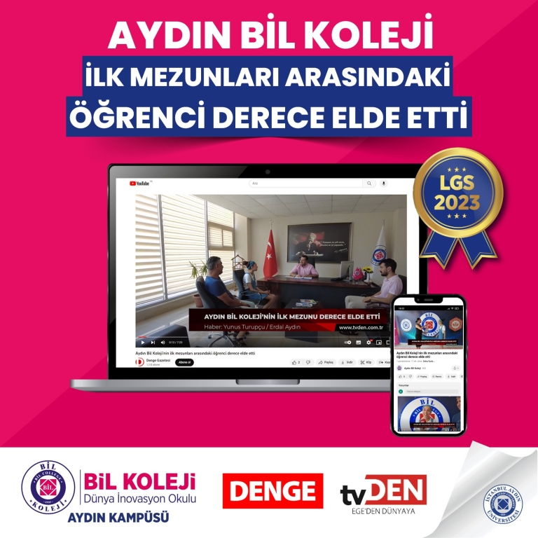 AYDIN BİL KOLEJİ İLK MEZUNLARI ARASINDAKİ ÖĞRENCİLERİ DERECE ELDE ETTİ