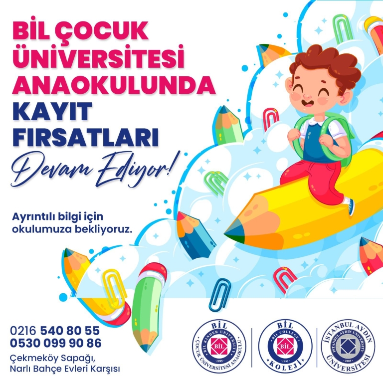Bil Çocuk Üniversitesinde Kayıt Dönemi Devam Ediyor.