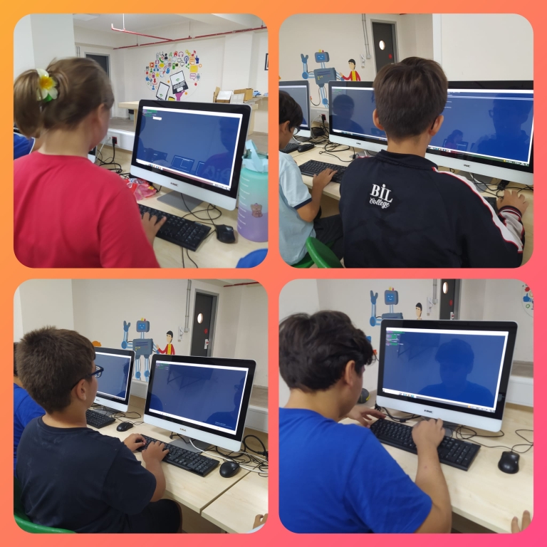 Aydın Bil Koleji 7. Sınıf öğrencileri Robotik Kodlama Dersinde Python öğreniyor.