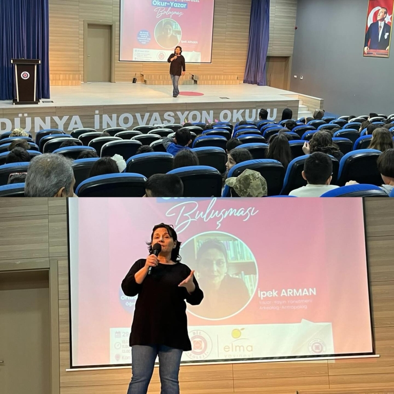 21-31 Mart 60. Kütüphane Haftası kapsamında düzenlenen Anaokul,İlkokul,Ortaokul ve Lise öğrencilerimize özel Yazar Sayın İpek Arma’nın katılımı ile “Okur-Yazar Buluşması” söyleşisi gerçekleştirildi.