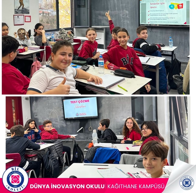 6 VE 7. SINIF ÖĞRENCİLERİMİZ, REHBERLİK SAATİNDE "TEST ÇÖZME TEKNİKLERİ" KONUSUNU ELE ALDILAR.