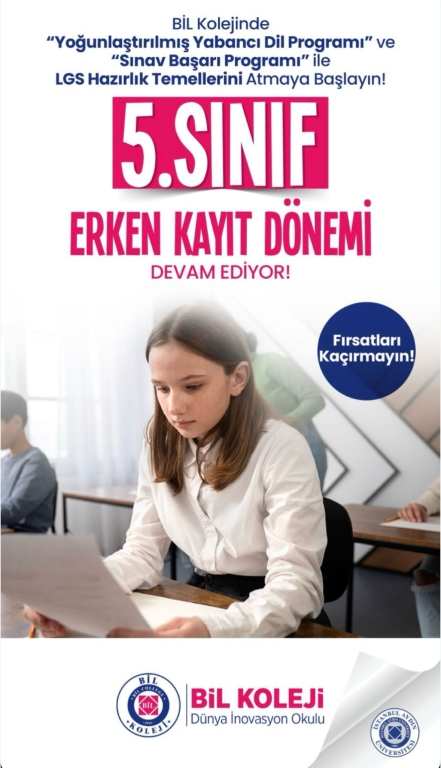 5.SINIF ERKEN KAYIT DÖNEMİ DEVAM EDİYOR!