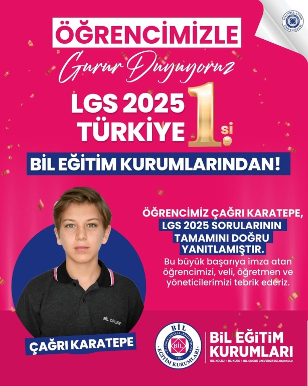 GURUR DUYUYORUZ! LGS 2025 TÜRKİYE 1.’LERİ BİZİM ÖĞRENCİLERİMİZ! görseli 2