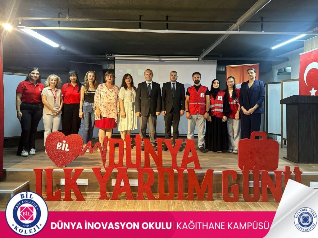 KAĞITHANE İLÇE ŞUBE MÜDÜRÜMÜZ MURAT YILMAZ VE TÜRK KIZILAY YETKİLİLERİ KATILIMIYLA DÜNYA İLK YARDIM GÜNÜ KAĞITHANE BİL KOLEJİNDE GERÇEKLEŞTİRİLDİ.