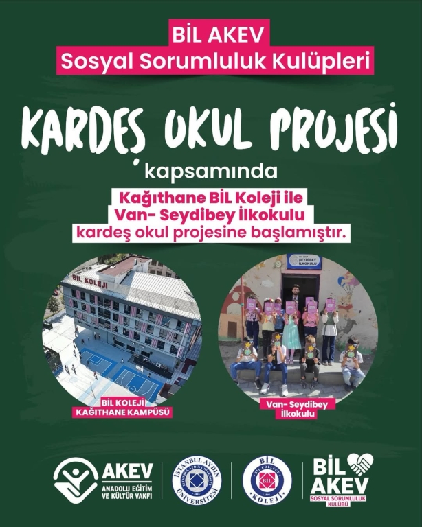 Kağıthane Bil Koleji Akev Kulübü olarak Van Seydibey İlkokulu ile “ Kardeş Okul” Projesini başlattık. - Kırtasiye - Giyim - Kitap vb İhtiyaçlarına yardımcı olup onların eğitimine destek olmak istiyoruz. @bilakevssk @iaukampus @akev1995 @iau_tanitim