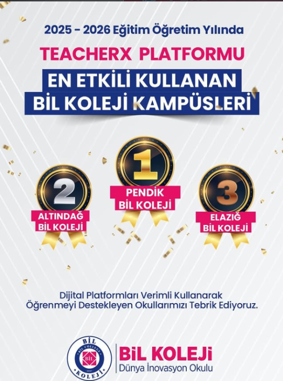 Teacher X Platformunu En Etkili Kullanan Bil Koleji Kampüsü olduk!...